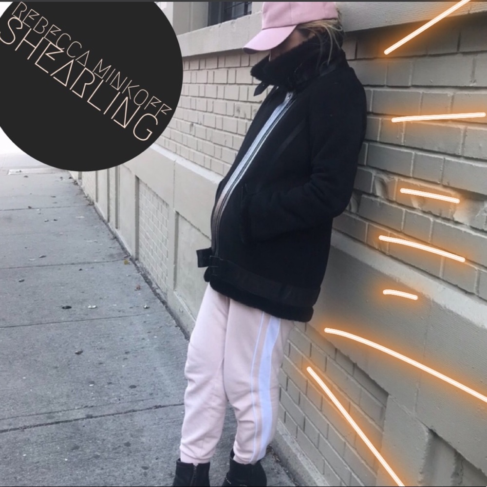Rebecca Minkoff midnighter shearling jacket!